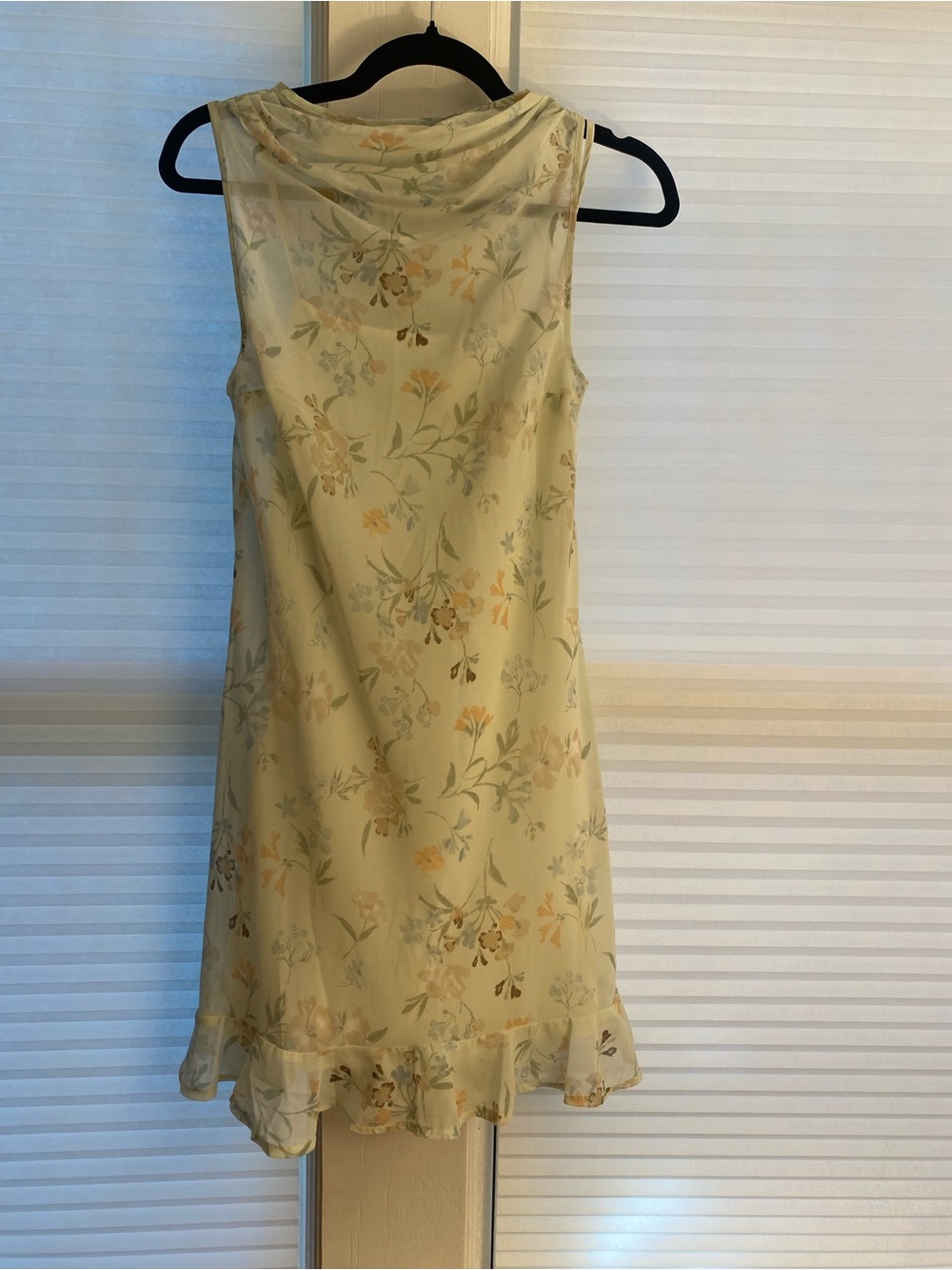 Abercrombie & Fitch Floral Cowl Neck Mini Dress
